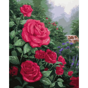 Картина по номерам "Кусты роз"