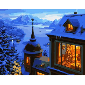 Картина по номерам "Ночь перед рождеством"