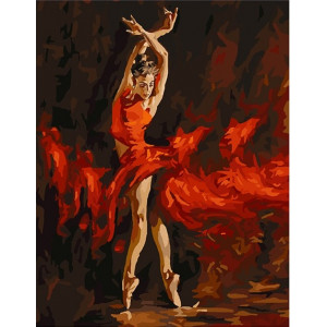 Картина по номерам "Огненная танцовщица"