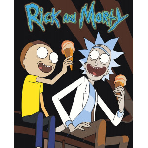 Картина по номерам "Рік та Морті Rick and Morty: Морозиво"