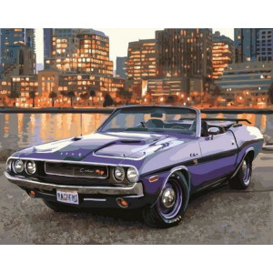 Картина по номерам "Автомобиль Dodge Challenger 1970"