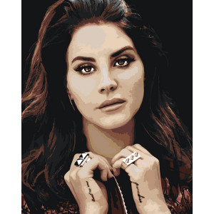 Картина по номерам "Lana Del Rey Лана Дель Рей: портрет"