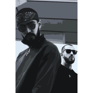 Картина по номерам "Miyagi & Andy Panda"