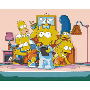 Картина по номерам "Simpsons Симпсоны: Семья на диване 2"