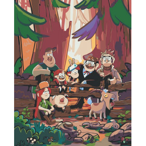 Картина по номерам "Gravity Falls Гравіті Фолз: Персонажі"