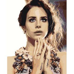 Картина по номерам "Lana Del Rey Лана Дель Рей: портрет"