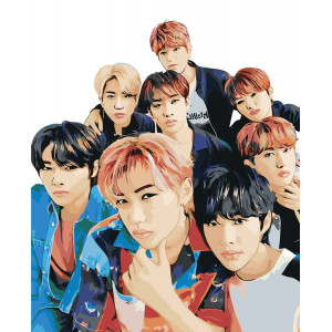 Картина по номерам "Stray Kids Стрей Кидс: Группа 2"