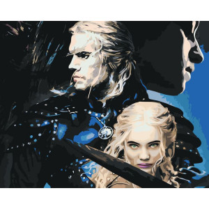 Картина по номерам "Ведьмак: Геральт, Цири и Йеннифэр 3"