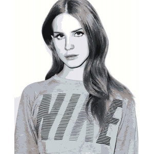 Картина по номерам "Lana Del Rey Лана Дель Рей 2"