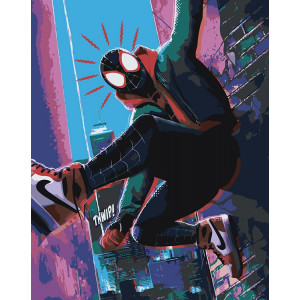 Картина по номерам "Людина павук Spiderman: Майлз Моралес"