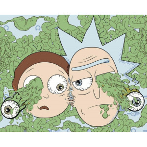 Картина по номерам "Рик и Морти Rick and Morty: Глаза арт"