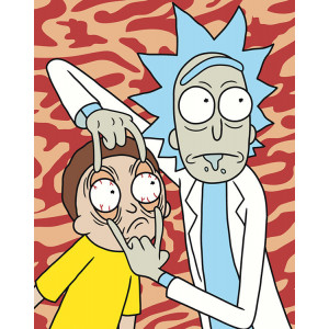 Картина по номерам "Рик и Морти Rick and Morty: Глаза арт"