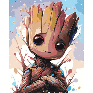 Картина по номерам "Марвел Marvel: Малыш Грут"