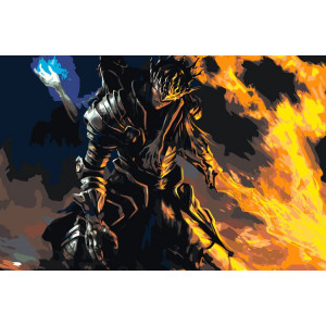 Картина по номерам "Dark Souls Дарк Соулс: Лотрик и Лориан 3"