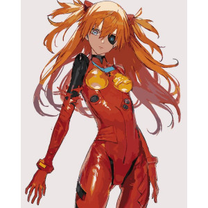 Картина по номерам "Evangelion Євангеліон: Аска Ленглі"