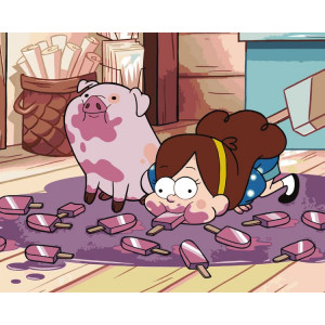 Картина по номерам "Gravity Falls Гравити Фолз: Мейбл и Пухля 2"