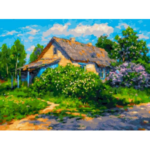 Картина по номерам "Кущі бузку"