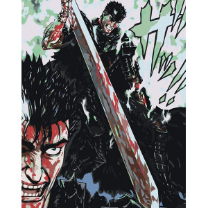 Картина по номерам "Берсерк Berserk манга аніме: Гатс"