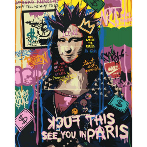 Картина по номерам "Pop Art Поп-арт: Мона Лиза панк"