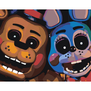 Картина по номерам "Фнаф Freddy's Фредди и Бонни "