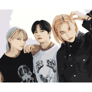 Картина по номерам "Stray Kids Стрей Кідс KPOP кпоп"
