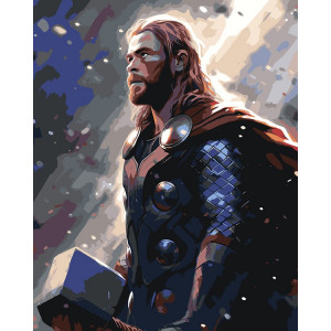 Картина по номерам "Марвел Marvel: Бог грома Тор"