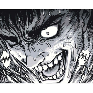 Картина по номерам "Берсерк Berserk манга аніме: Гатс чб"