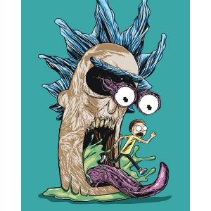 Картина по номерам "Рик и Морти Rick and Morty: Арт "