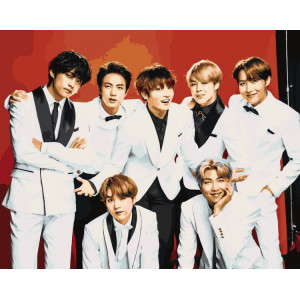Картина по номерам "Корейская K-POP группа BTS 5"