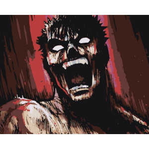 Картина по номерам "Берсерк Berserk манга аниме: Гатс ярость"