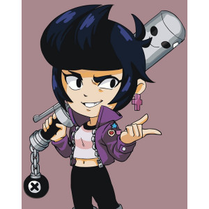 Картина по номерам "Brawl Stars Бравл Старс: герой Биби"