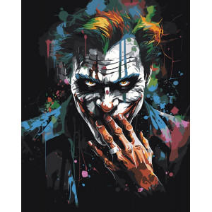 Картина по номерам "Джокер Joker: Злобный взгляд"