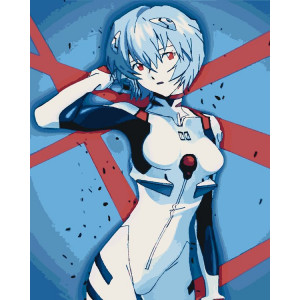 Картина по номерам "Evangelion Євангеліон: Рей Аянамі"