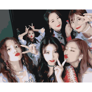 Картина по номерам "K-POP група (G)I-dle Джі Айдл: Селфі"