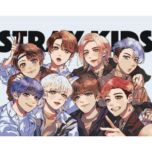 Картина по номерам "Stray Kids Стрей Кідс KPOP кпоп: Аніме"