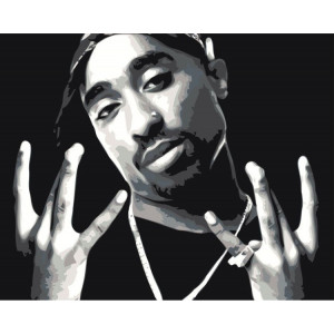 Картина по номерам "2Pac"