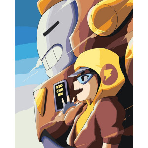 Картина по номерам "Brawl Stars Бравл Старс: Макс, Вольт"