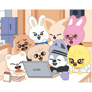 Картина по номерам "Stray Kids Стрей Кидс KPOP кпоп: Аниме"