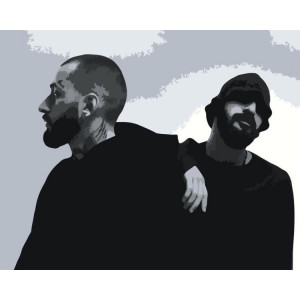 Картина по номерам "Miyagi & Andy Panda"