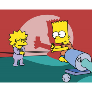 Картина по номерам "Simpsons Симпсоны: Барт и Мэгги"
