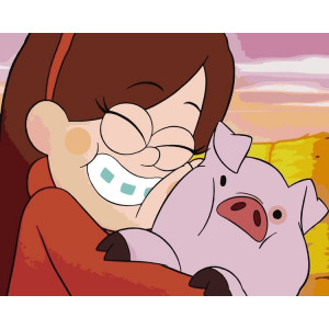 Картина по номерам "Gravity Falls Гравити Фолз: Мейбл и Пухля"