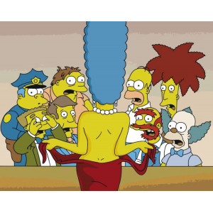 Картина по номерам "Simpsons Сімпсони: Мардж у сукні"