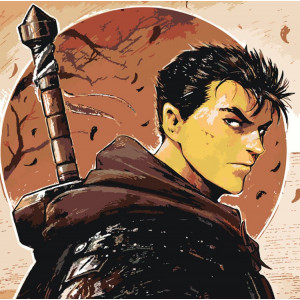 Картина по номерам "Берсерк Berserk манга аніме: Гатс"
