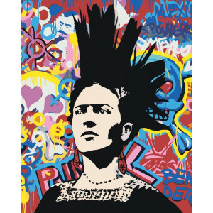Картина по номерам "Pop Art Поп-арт: Фрида Кало панк"