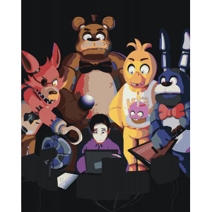 Картина по номерам "Фнаф Five nights at Freddy's Аниматроники"