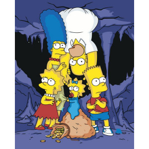 Картина по номерам "Simpsons Симпсоны: Семья в пещере"