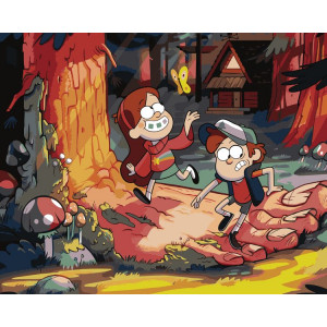 Картина по номерам "Gravity Falls Гравіті Фолз: Мейбл та Діппер"