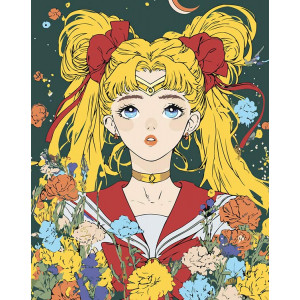 Картина по номерам "Аниме Сейлор Мун Sailor Moon: в цветах"