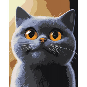 Картина по номерам "Кошки: британский кот, мультик "