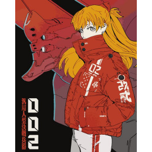 Картина по номерам "Evangelion Євангеліон: Аска Ленглі та робот Єва"
